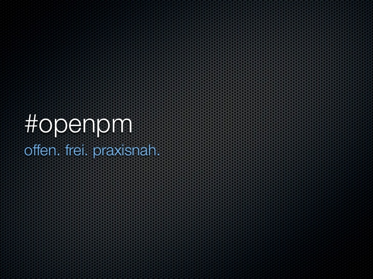 openpm pmcamp