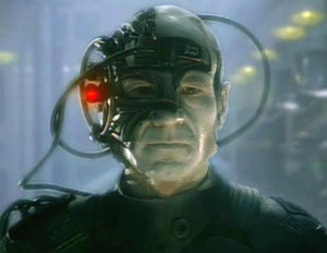 Captain Jean-Luc Picard nach seiner Assimilation durch die Borg.